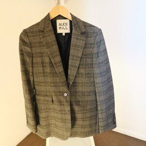 Alex Mill Ryder Prince of Wales Checked Woven Blazer